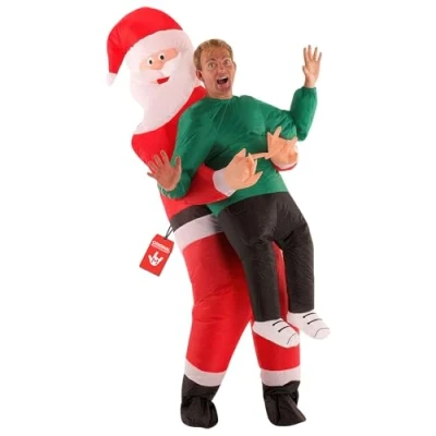 Afbeelding van Morph MCPISA Opblaasbaar kerstman kostuum voor volwassenen, grappig kerstkostuum dames en heren, eenheidsmaat