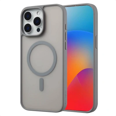 Afbeelding van Apple iPhone 15 Pro Max MagSafe Hoesje Kunststof imoshion Hardcase/Backcover Grijs Telefoonhoesje
