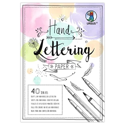 Afbeelding van Ursus 24959299 Handletteringpapier, pastelmix, DIN A5, 130 + 300 g/m², 20 vellen kleitekenpapier, fotokarton in elk 5 kleuren, voor creatieve ontwerpen