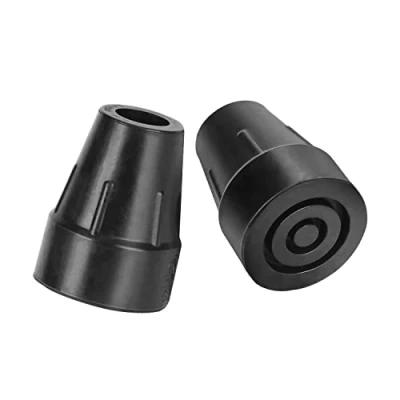 Afbeelding van supregear Riet Tip, 19 mm Non Slip Vervanging Cane Tip voor Walking Crutch Vouwen Accessoire, 2 Pack, Zwart
