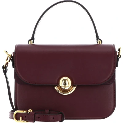 Afbeelding van FURLA Leren Handtas Schoudertas Sfera Mini Top Handle Bag Ribes Wijnrood