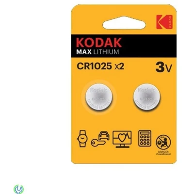 Afbeelding van Kodak Lithium Cell batterij 2 stuks CR1025 3Volt