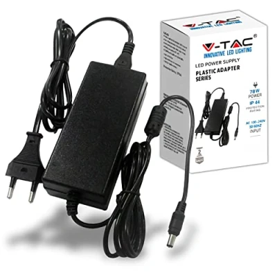 Afbeelding van V TAC Voeding 12 78 W 6,5 A met 2,1 jack voor camera&#039;s, ledstrips, modem transformator plug &amp; play stroomstekker thuis beeldschermen, elektronische apparaten ingang AC 100 240