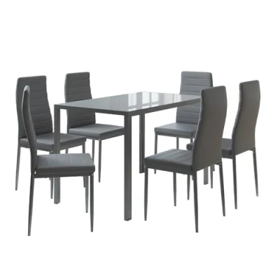 Afbeelding van Vicco Eettafel Set &quot;Grand&quot;, Grijs, 120 x 75 cm van 6