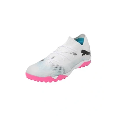 Afbeelding van Puma Future 7 Match TT Voetbalschoenen voor kunstgras, Heren, Maat: 39, White/black/poison pink Kunststof/ textiel