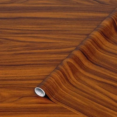 Afbeelding van d c fix Meubel plakfolie walnoot goud hout look 90 cm x 2,1 m meubelfolie zelfklevende decoratieve folie voor keuken, kast, tafel houtfolie deurfolie deurbehang deur donkerbruin