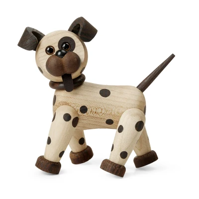Afbeelding van Spring Copenhagen Wooden Figure Animal Standing Puppy &quot;Joy&quot; 73g H10.7W4.4xL9cm (made in Vietnam) speelgoedfiguur kinderen en volwassenen