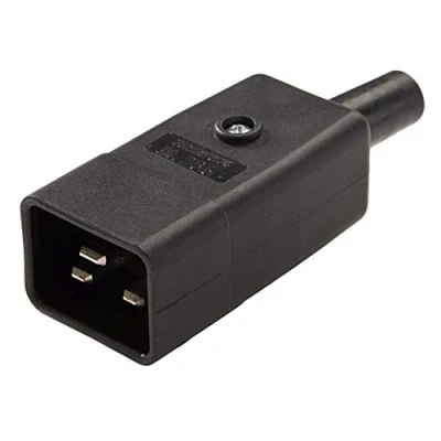 Afbeelding van PremiumCord Netaansluiting 230 V stekker 16 A, IEC C20, IEC60320, kleur zwart