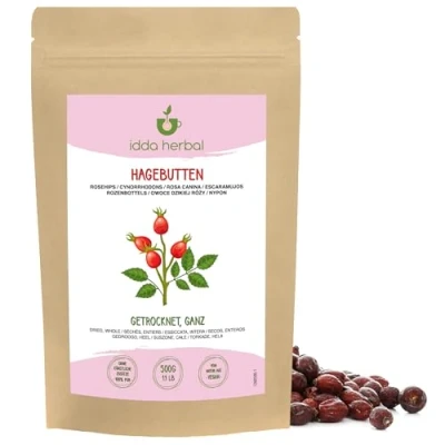 Afbeelding van Rozenbottels geheel (500g), hele rozenbottels, gedroogde vruchten, Rosa Canina 100% natuurlijk, zonder toevoegingen