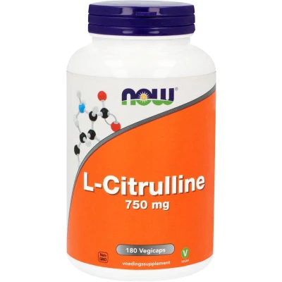 Afbeelding van Now L citrulline 750 Mg, 180 Veg. capsules