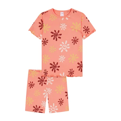 Afbeelding van Schiesser SET World Pyjama voor kinderen, Maat: 92, Apricot