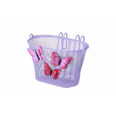 Afbeelding van Basil Kinderfietsmand Jasmin Butterfly paars