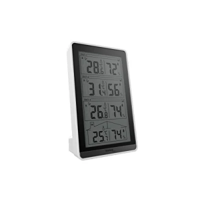 Afbeelding van WS 7060 modern temperatuurstation met 3 buitensensoren en 4 meetwaarden van Technoline