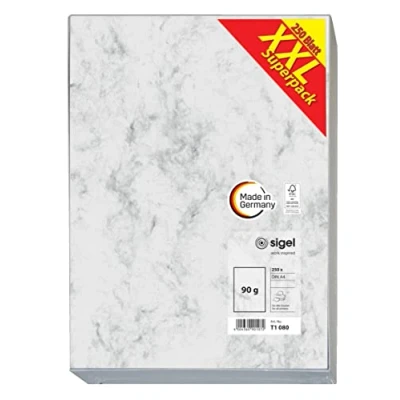 Afbeelding van sigel marmer papier xxl superpak a4 90gr fijnpapier