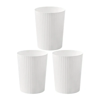 Afbeelding van Cetomo 7.2L* 3 Set, Afvalmand Prullenbak, Afvalmand, Papierbak, Vuilnisbak voor Badkamers, Keuken, Thuiskantoren, Slaapzalen wit