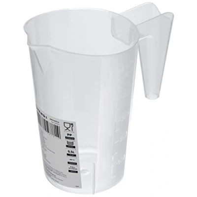 Afbeelding van HENDI Maatbeker stapelbaar, 0,5L, met schaalverdeling, stootbestendig, ø95x(H)136mm, polypropyleen, transparant