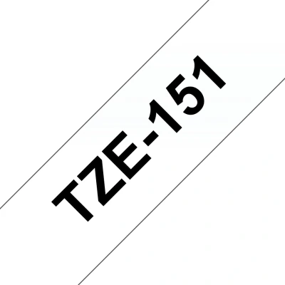 Afbeelding van Brother compatible TZe 151 tape zwart op transparant 24 mm x 8 m