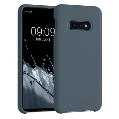 Afbeelding van kwmobile telefoonhoesje geschikt voor Samsung Galaxy S10e Hoesje met siliconen coating Smartphone case in leisteen