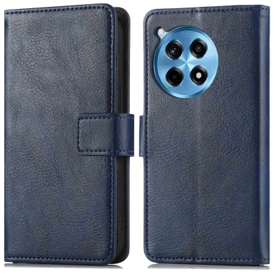 Afbeelding van OnePlus 12R Hoesje Kunstleder iMoshion Bookcase Donkerblauw Telefoonhoesje