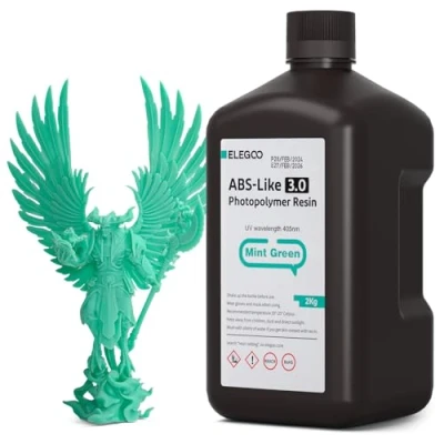 Afbeelding van ELEGOO ABS Like 3.0 3D printerhars, mintgroen, 2000 g, 405 nm, uv hardende printerhars met hoge treksterkte en buigvastheid voor MSLA/LCD/DLP printer