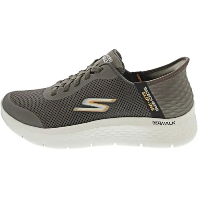 Afbeelding van Skechers Free Slip ins Go Walk Flex Hands Up Sneakers voor heren, bruin, 47 EU Breed