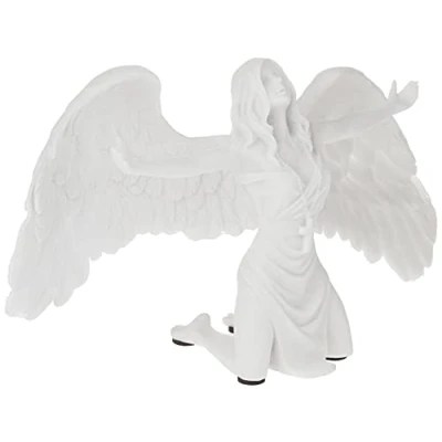 Afbeelding van Design Toscano PD2704 Bid voor vrede engel beeldje standbeeld, 23 cm, gebonden marmer polyresin, wit