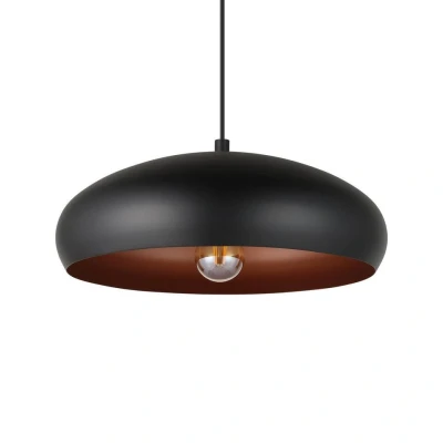 Afbeelding van EGLOÂ MoganoÂ 1Â HanglampÂ Â E27Â Ã ̃Â 40Â cmÂ Zwart/Koper