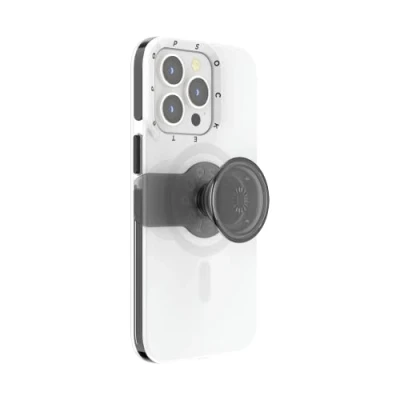 Afbeelding van PopSockets: PopCase voor MagSafe Hoesje iPhone 13 Pro met een Verplaatsbare PopGrip Slide Standaard en Grip Verwisselbare Top White