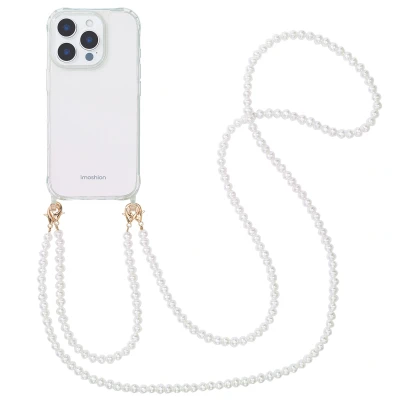 Afbeelding van Apple iPhone 16 Pro Max Hoesje Kunststof imoshion Backcover met koord/Koordhoesje/Hardcase Transparant Telefoonhoesje Black Friday Deals