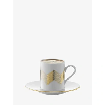 Afbeelding van Koffiekop L.S.A. Chevron Kop en Schotel 100 ml (4 Delig)