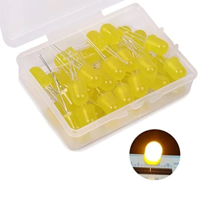 Afbeelding van 10 mm Led Diode Lights, 40Pcs Gele Emitting Assorti, Ronde Light Assorted Color (Geel 40Pcs)