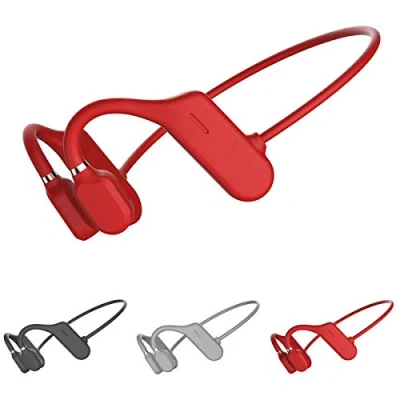 Afbeelding van Queen.Y Beengeleiding Koptelefoon Open Oor 5. 0 Draadloze Hifi Stereo Transpiratie Oortelefoon Met Microfoon Voor Sport Fitness Rood