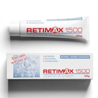 Afbeelding van Retimax 1500 Vitamine A, retinol crème, anti aging, rimpel, crème voor gedehydrateerde huid, 30 g, Engelse verpakking