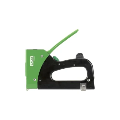 Afbeelding van SALKI Handtacker, metaal, nietgereedschap voor bekabeling TSK28/36M, compatibel met klemmen 36 en 28 (10 tot 14 mm), krachtregelaar, veiligheidssluiting op het handvat veerplaat