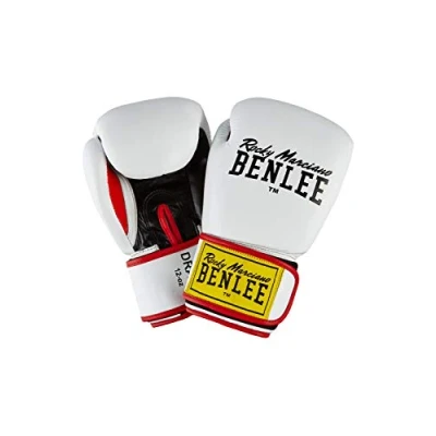 Afbeelding van Benlee Bokshandschoenen van leer Draco White/Black/Red 12 oz