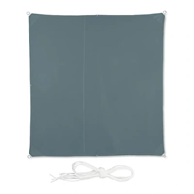 Afbeelding van Relaxdays schaduwdoek vierkant balkondoek zonnezeil zonwering schaduwzeil grijs 3 x m