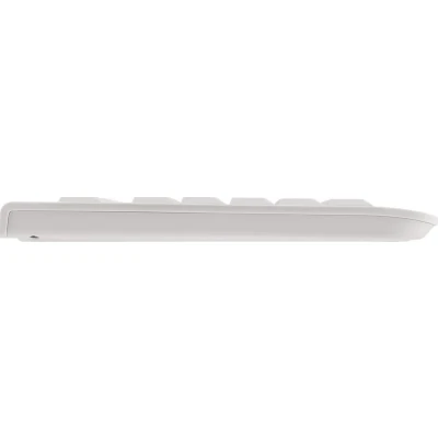 Afbeelding van CHERRY KC 1000, Bedraad toetsenbord, UK indeling (QWERTY), Plug &amp; Play via USB poort, Plat ontwerp, Fluisterstille toetsaanslag, Wit Grijs