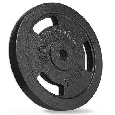 Afbeelding van Hop Sport 20 kg gietijzeren halterschijven naar keuze, set 1 x kg, geschikt voor staven 30 mm uiterst robuust en vormvast, een effectieve krachttraining in je homegym…