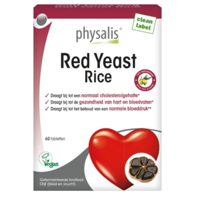 Afbeelding van Physalis Supplementen Tabletten Red Yeast Rice 60tab