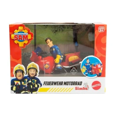 Afbeelding van Simba 109252654 Brandweerman Sam brandweermotor met figuur en accessoires, 10,5 cm, vanaf 3 jaar