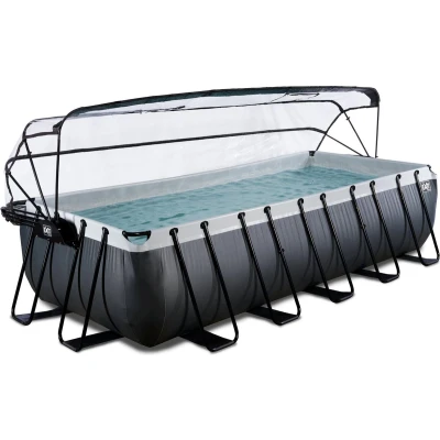 Afbeelding van EXIT zwembad met overkapping 540x250cm Black Leather