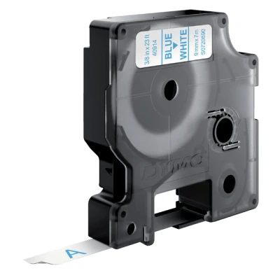 Afbeelding van Dymo 40914 (S0720690) Tape Blauw op wit (9 mm)