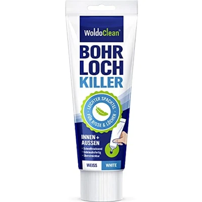 Afbeelding van Spatelmassa, wit, voor binnen, kant en klare plamuur, 225 ml, lichte vulling, krimpvrij, met micro glazen bubbels