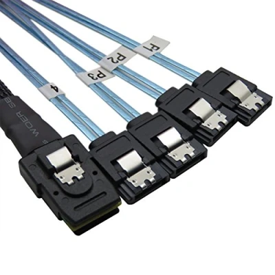 Afbeelding van YIWENTEC Mini SAS 36P SFF 8087 to 4 SATA 7Pin target Hard Disk Data Cable (0.7M, SATA)