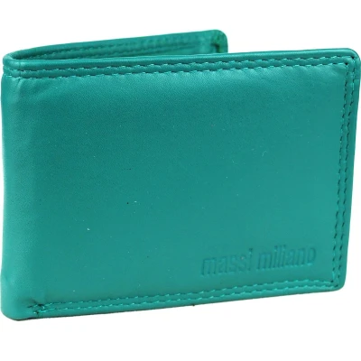 Afbeelding van Massi MIliano Portemonnee Unisex Leer Aqua (RS 500 77) Klein Model
