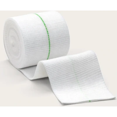 Afbeelding van Tubifast 2 way stretch elastisch buisverband Groen (10M x 5CM) Mölnlycke Wit (Rood, Groen, Blauw, Geel, Paars) 92% viscose, 5% elasthaan en 3% polyamide In lengte breedte