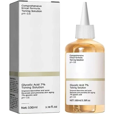 Afbeelding van 100ml Glycolic Acid 7% Toning Resurfacing Solution,Ordinary Solution Exfoliating Facial Toner for Blemishes and Acne