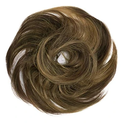 Afbeelding van CAISHA Haarstukje Haarwokkel Bruids Kapsel Opgestoken Volumineus Licht Golvend Knoet Bruin Mix G40B