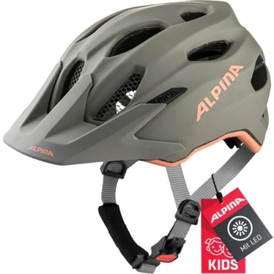 Afbeelding van ALPINA Unisex Kinderen, CARAPAX JR. FLASH Fietshelm, moon grey peach matt, 51 56 cm