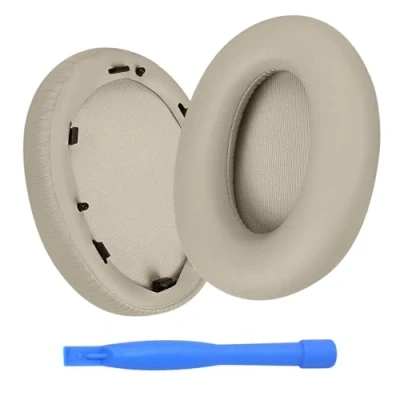 Afbeelding van Vervangende Oorkussens voor Sony WH 1000XM3 Noise Cancelling Hoofdtelefoon van MMOBIEL Memory Foam en Protein PU Koptelefoon Isolation Earpads Bruin